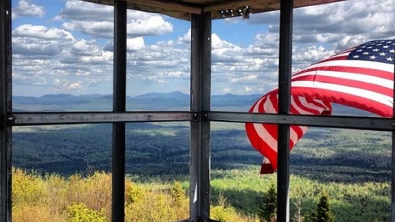 fire tower in the Adirondacks on Azure Mountain