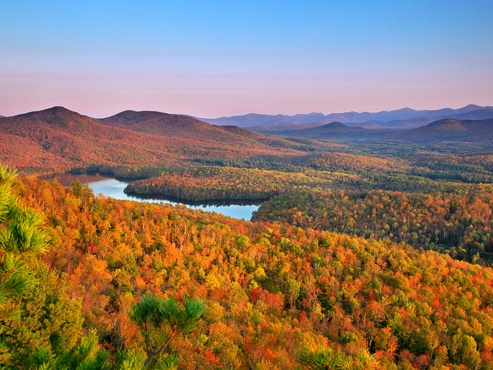 fall foliage that can be seen during while fall hiking in the Adirondacks