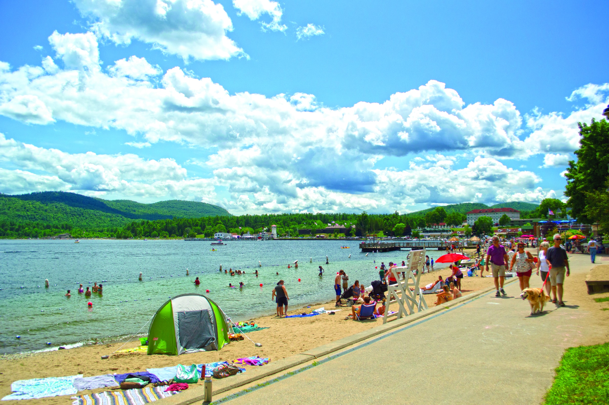 Shepard's Park beach in Lake George