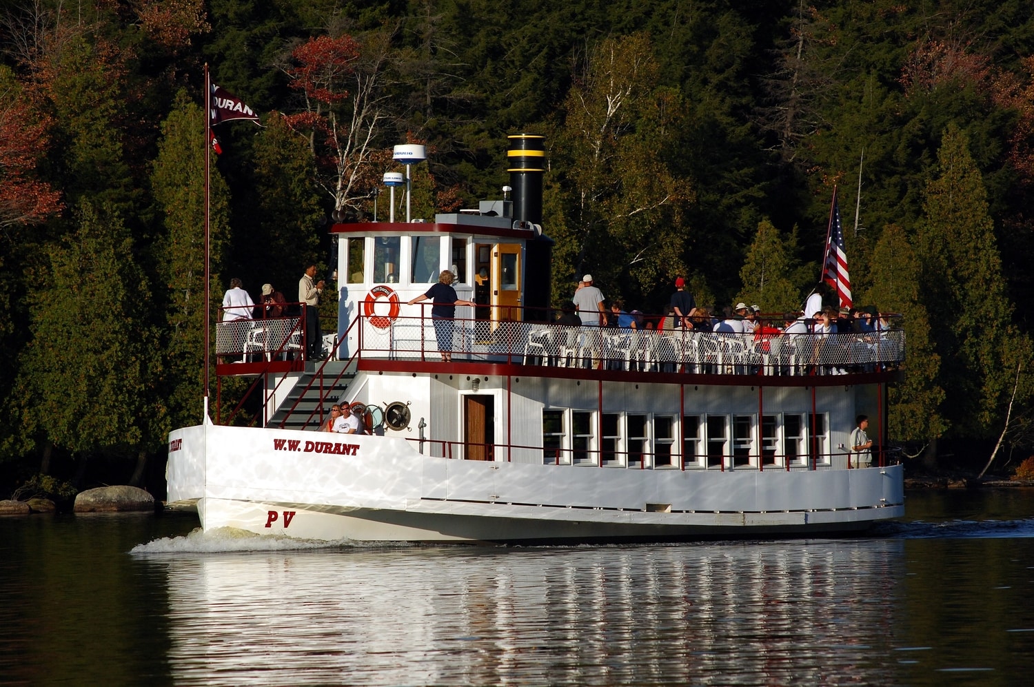 W.W Durant boat tour on Raquette Lake