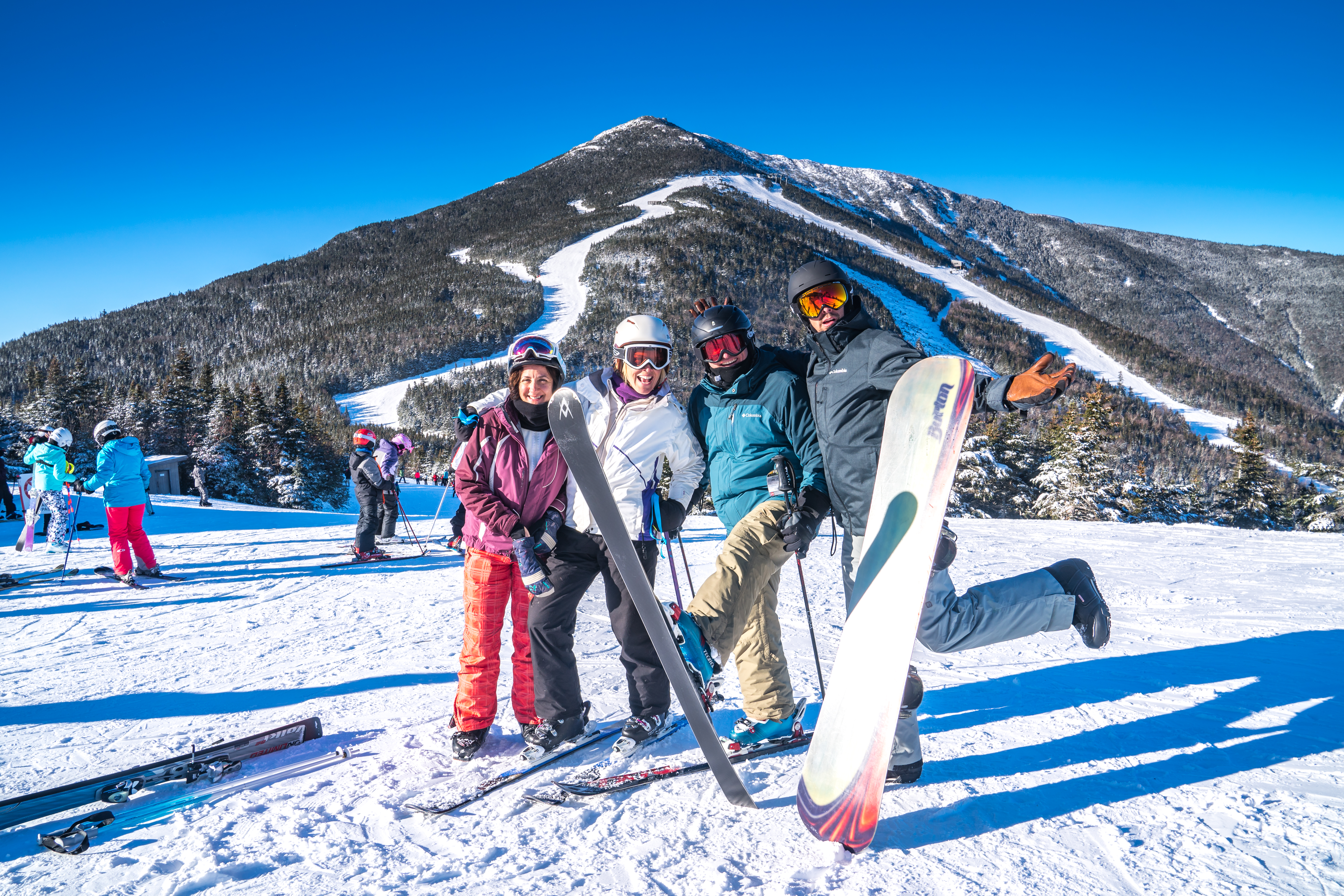 skiers at Whiteface Mountain in the winter