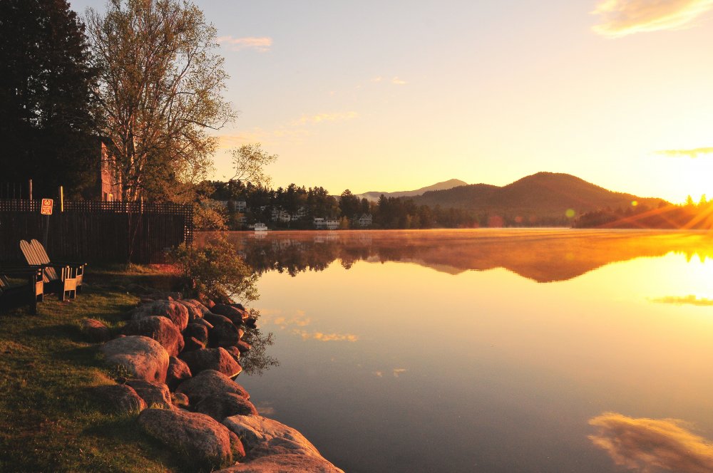 sunrise over Mirror Lake; image credit to Tim Behuniak