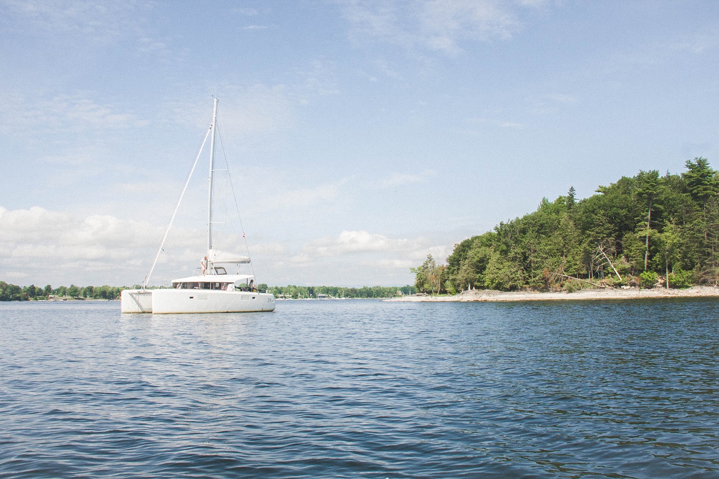 sailboat yacht on Lake Champlain