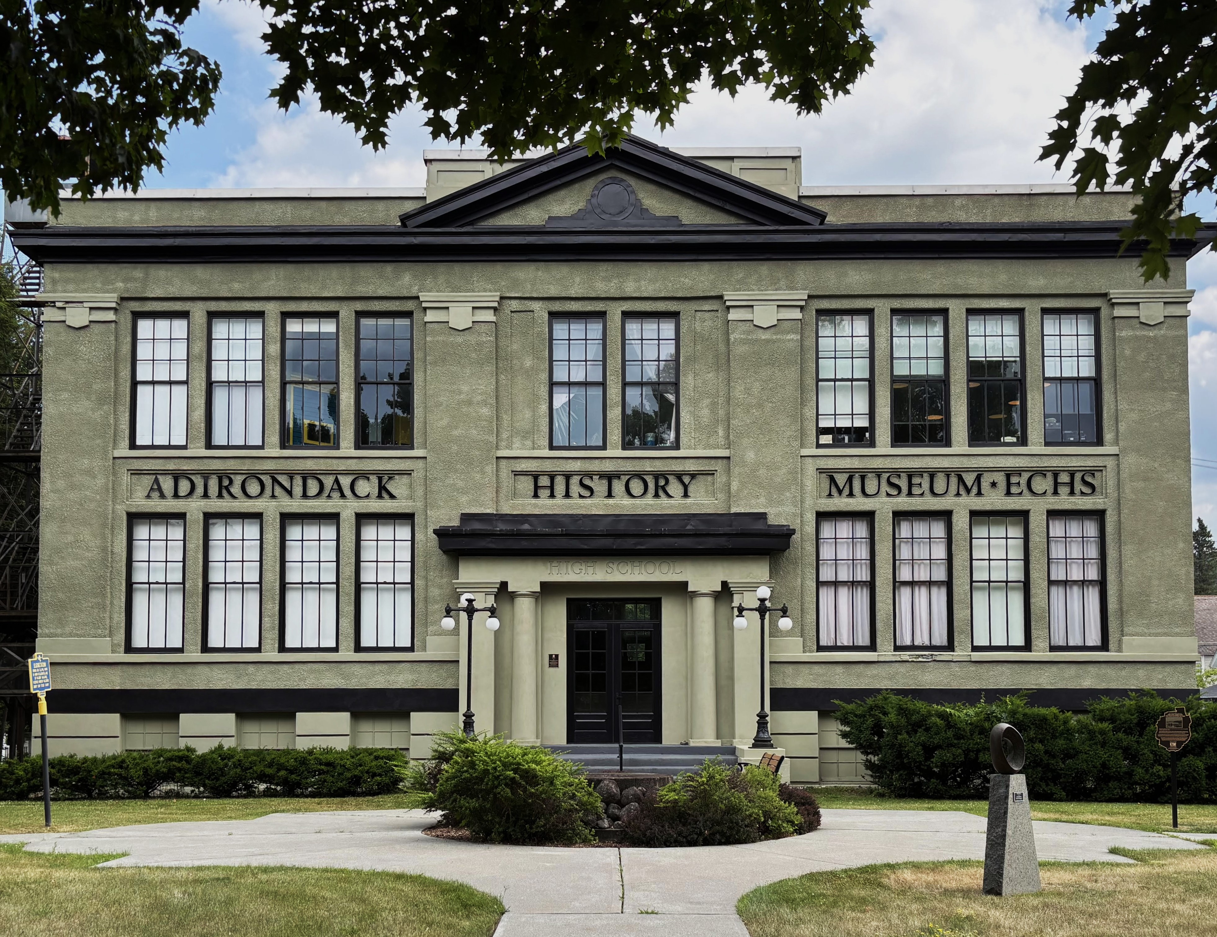 Stone facade of museum
