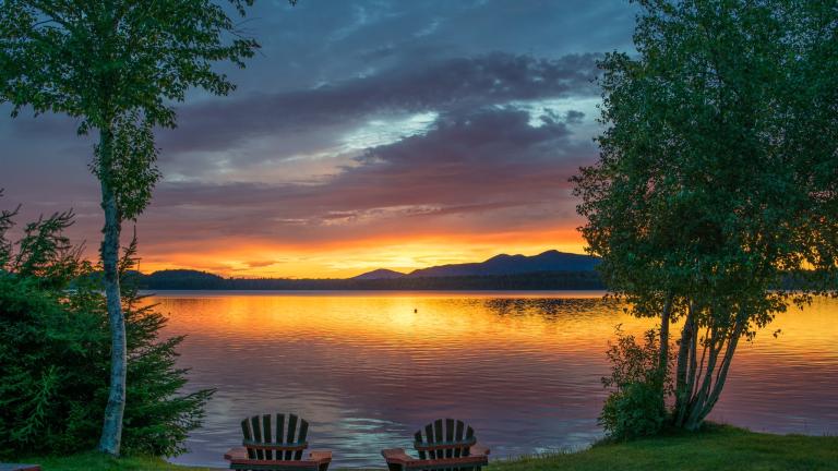 Lake Clear in the Adirondacks at sunset