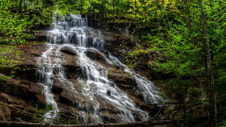 Death Brook Falls waterfall in the Adirondacks