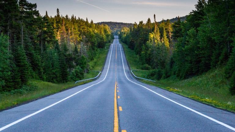 scenic drive to Tupper Lake in the Adirondacks