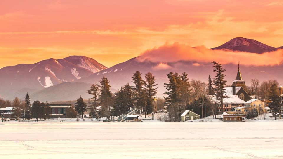 Adirondack mountains in winter 