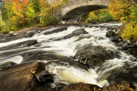 Bog River Falls in the Adirondacks; image credit to John Haywood