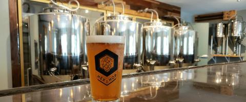 beer at Hex & Hop Brewing in the Adirondacks