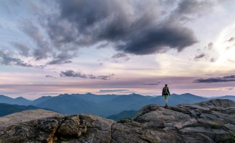 Hurricane Mountain during a spring hiking adventure