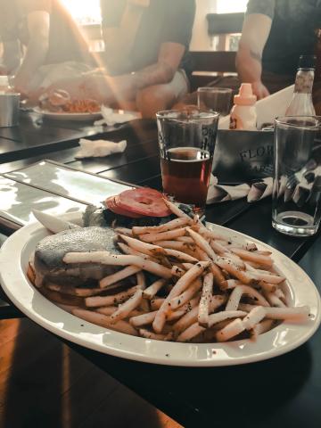 Adirondack gastro-pub meal
