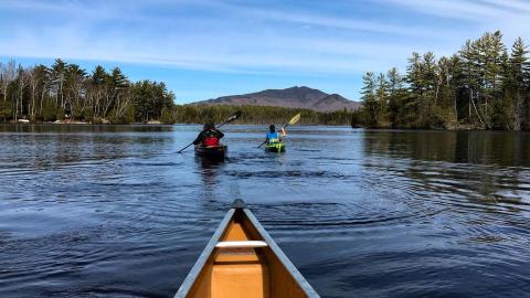 Kayakers on a lake