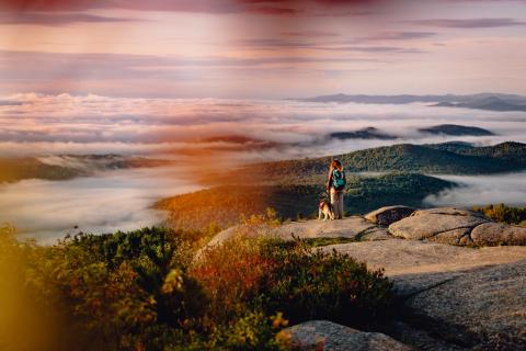 Hiker in the Adirondacks