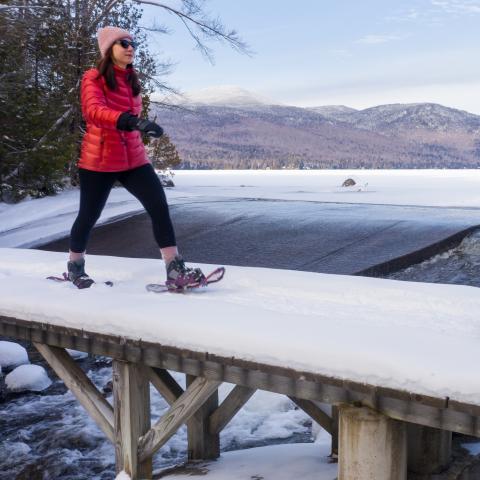 snowshoeing