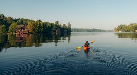 Canoe in the Adirondacks